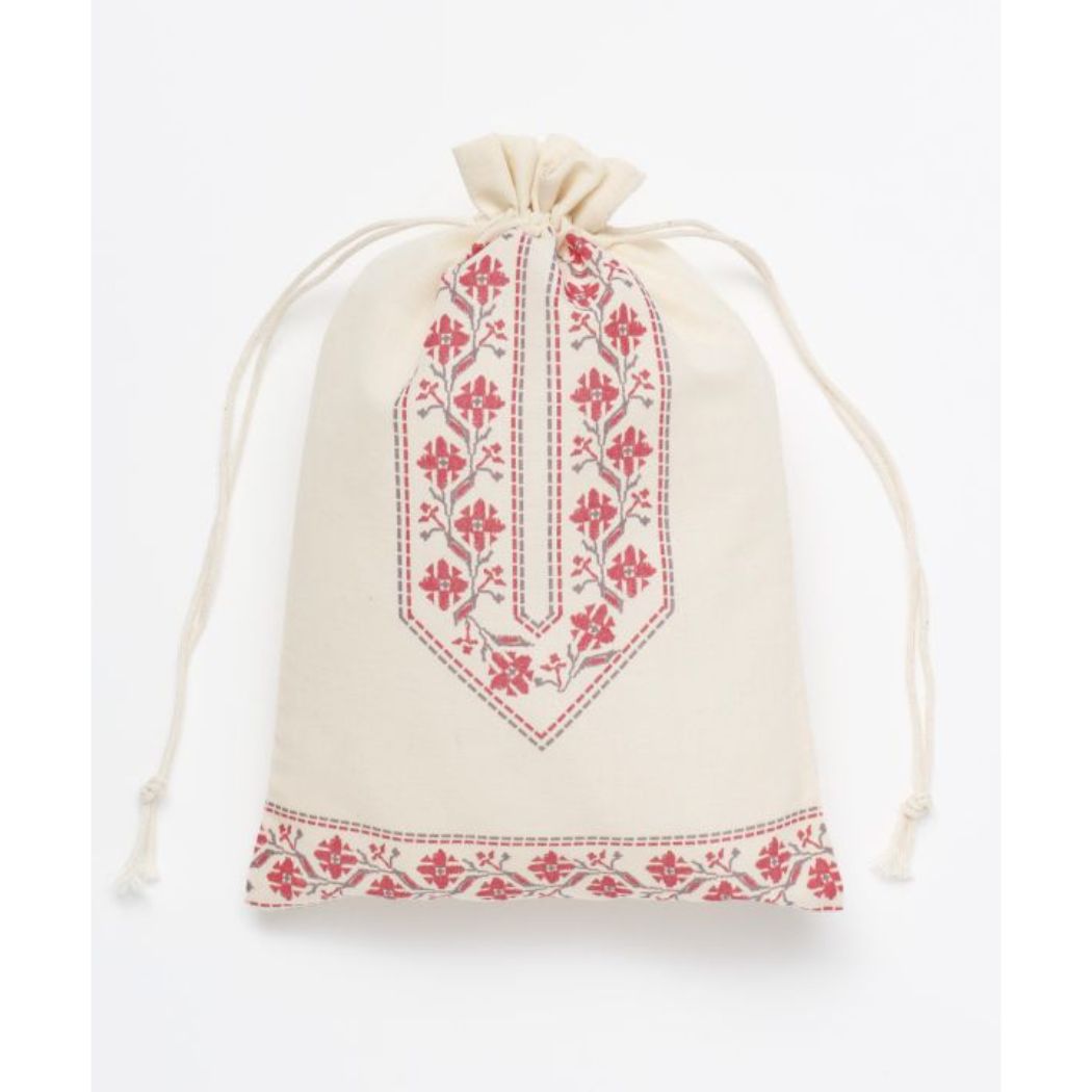 巾着袋 グラッドラッピングM EMBROIDERY アミナコレクション