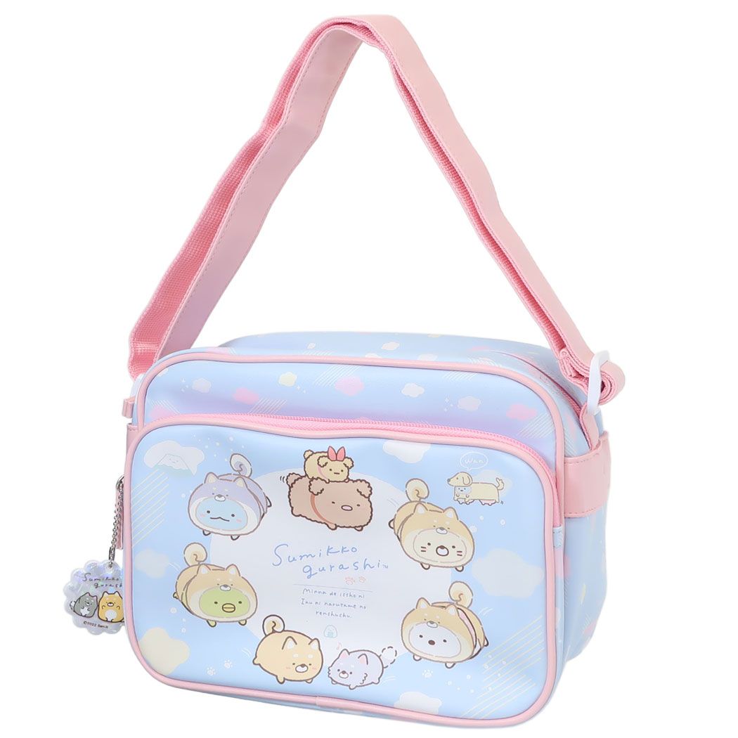 すみっコぐらし 幼稚園かばん 通園合皮ショルダーバッグ こいぬといぬごっこ柄 新入学 サンエックス アートウエルド