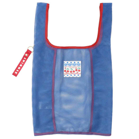 スイマー 合皮ワッペン付メッシュトートバッグ SWIMMER エコバッグ キャラクター プレゼント 男の子 女の子 ギフト