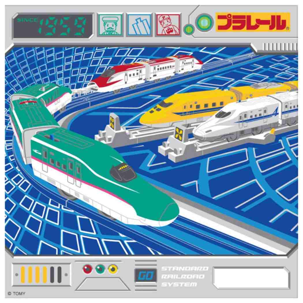 プラレール ハンカチ 鉄道 ハンカチーフ キャラクター パネル