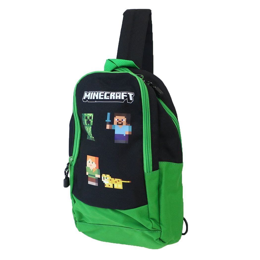 マインクラフト KIDSボディバッグ Minecraft ワンショルダーバッグ ゲームキャラクター グリーン