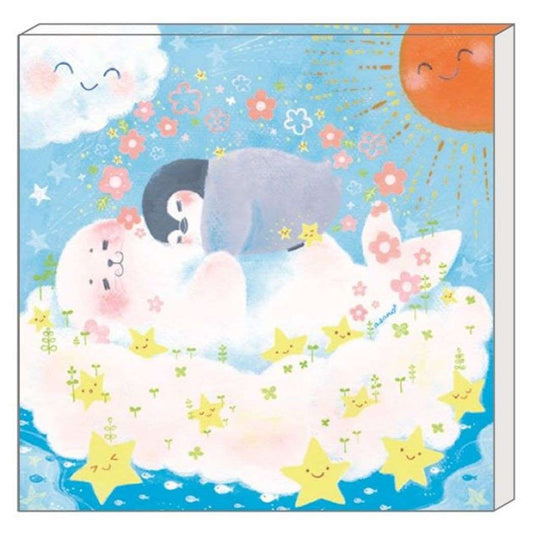 メモ帳 吉田麻乃 メモパッド アザラシのゆめみごこち クローズピン
