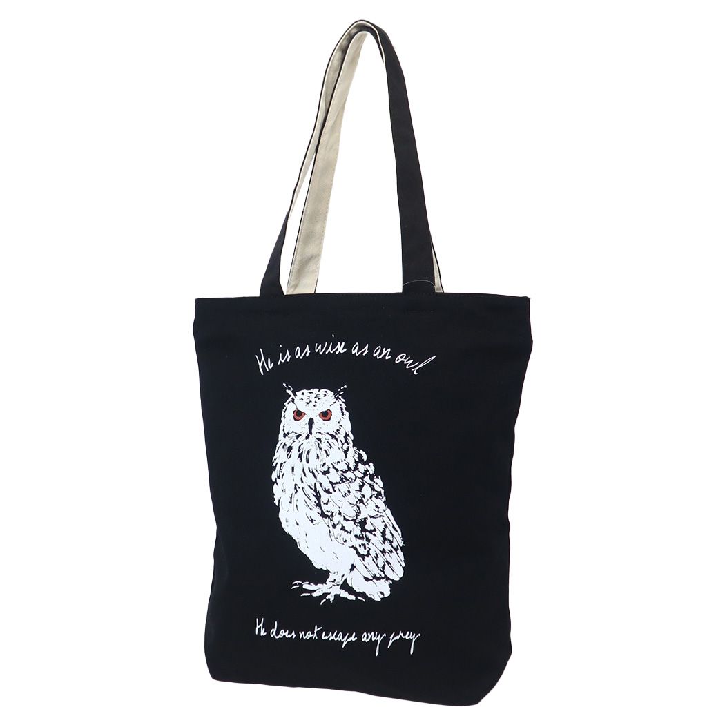 トートバッグ ファスナー付きトート OWL BK ミントイン