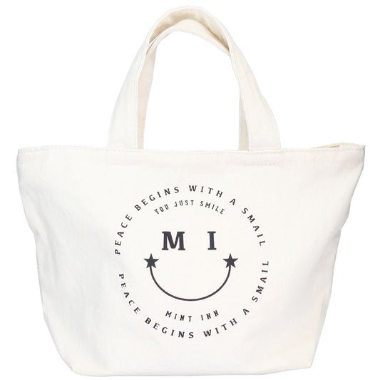ランチバッグ ミニトートバッグ ファスナー付き MI-SMILE ミントイン