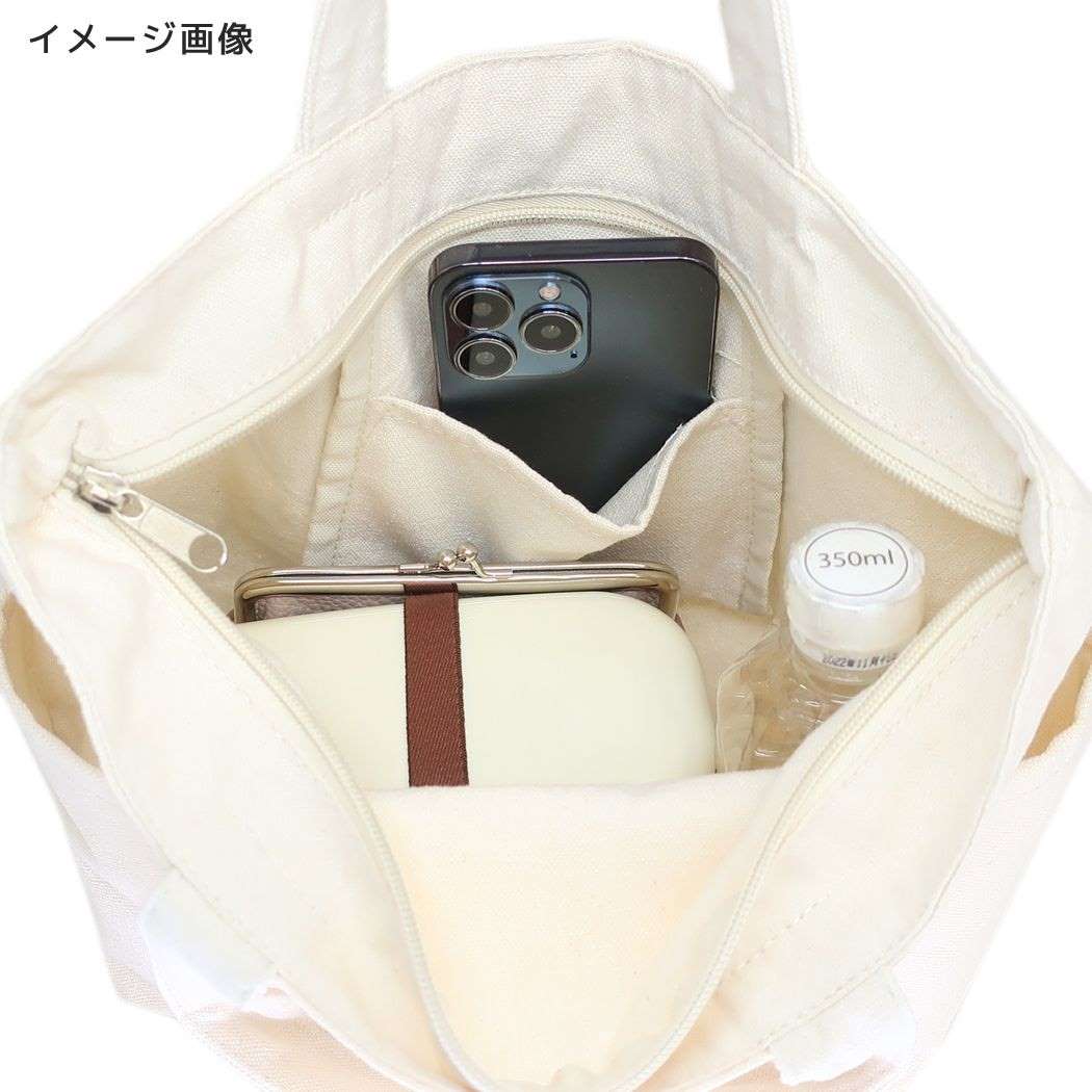 ランチバッグ ひょっこりミニトートバッグ ファスナー付き マツネコ ねこ
