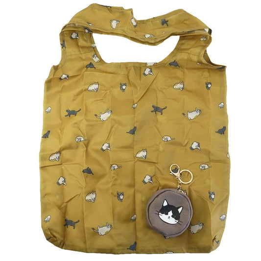 エコバッグ 折りたたみ ショッピングバッグ inミニポーチ まめはち ねこ ミントイン プレゼント 男の子 女の子 ギフト