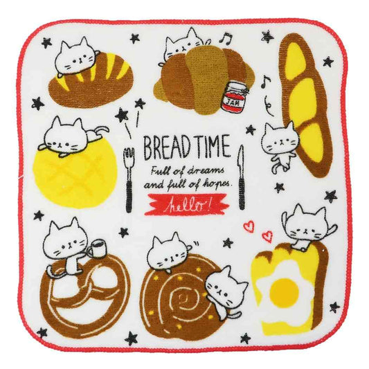 ミニタオル ハンカチタオル ねこブレッド ミントイン