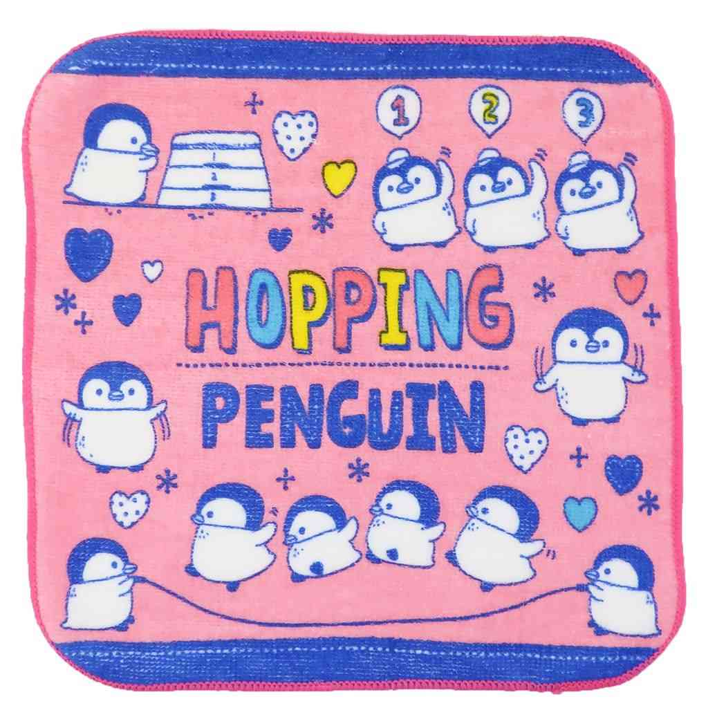 ミニタオル ハンカチタオル ホッピングペンギン ミントイン