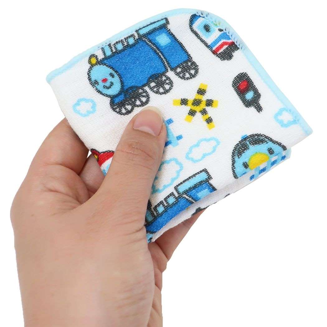 ミニタオル ガーゼミニミニタオル16cm ハンカチタオル 電車DE GO ミントイン