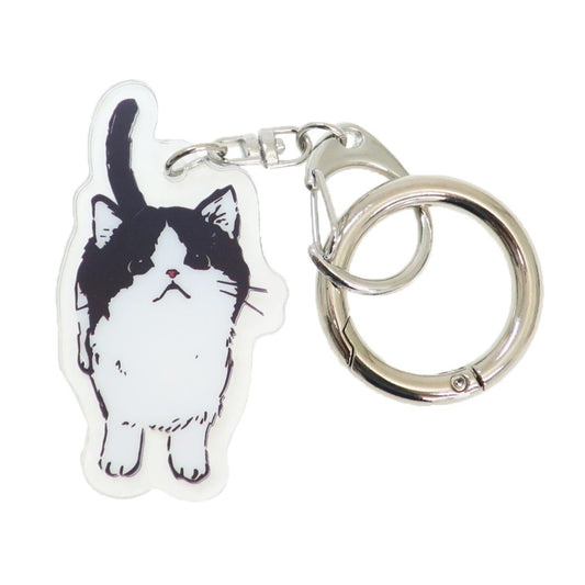 猫 グッズ グッズ キーホルダー 猫雑貨 アニマルアクリルキーホルダー まめはち