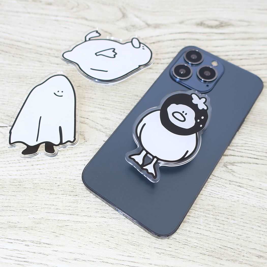 スマホアクセ アクリルスマホグリップ tumbling duck