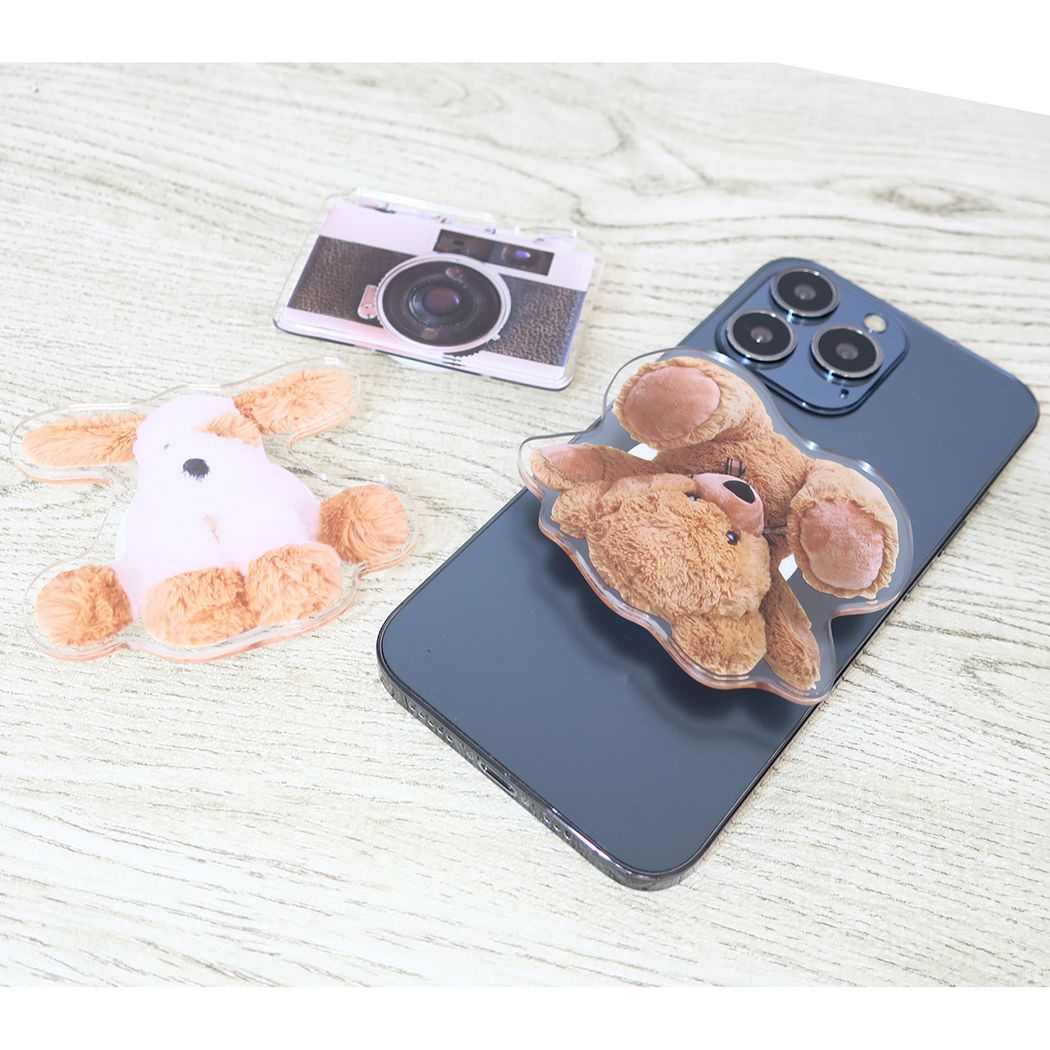 スマホアクセ アクリルスマホグリップ camera