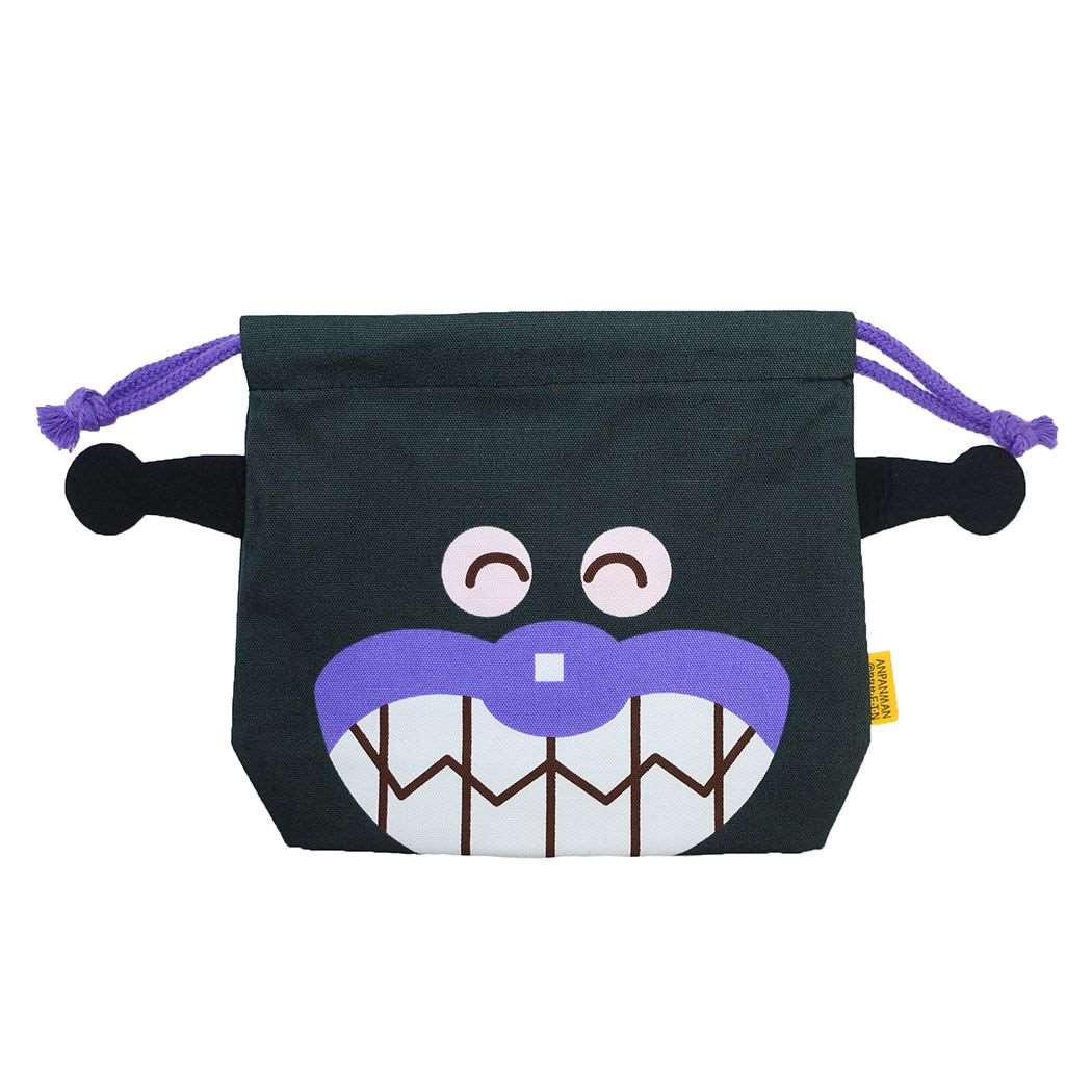 アンパンマン アニメキャラクター 巾着袋 フェイス巾着 ばいきんまん