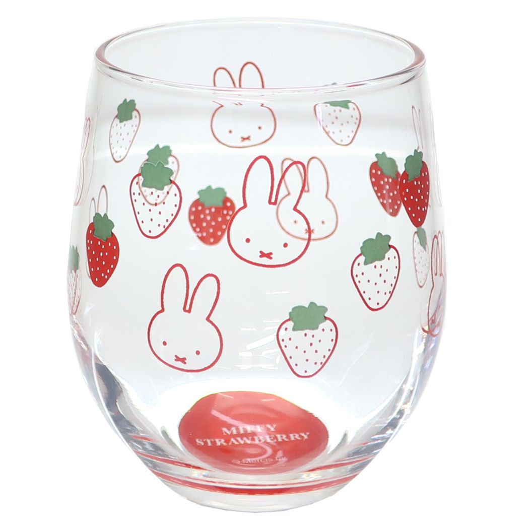 ミッフィー グッズ ガラスコップ 絵本キャラクター ぽってりタンブラー MIFFY STRAWBERRY