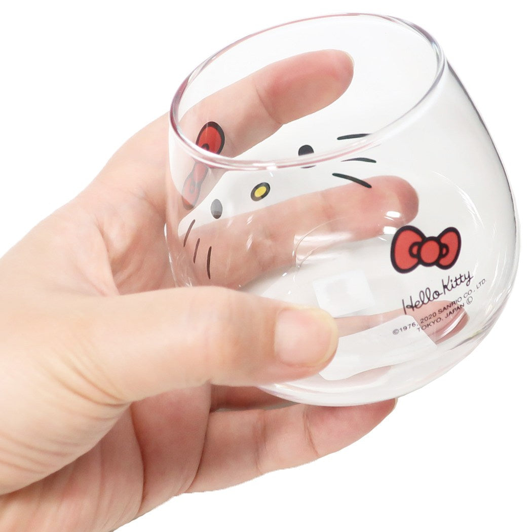 ハローキティ ガラスコップ ゆらゆら タンブラー フェイス サンリオ 金正陶器 プレゼント かわいい 男の子 女の子 ギフト