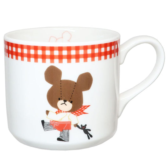 くまのがっこう グッズ マグカップ 絵本キャラクター 磁器製MUG Cookin’Jackie ギンガム プレゼント 男の子 女の子
