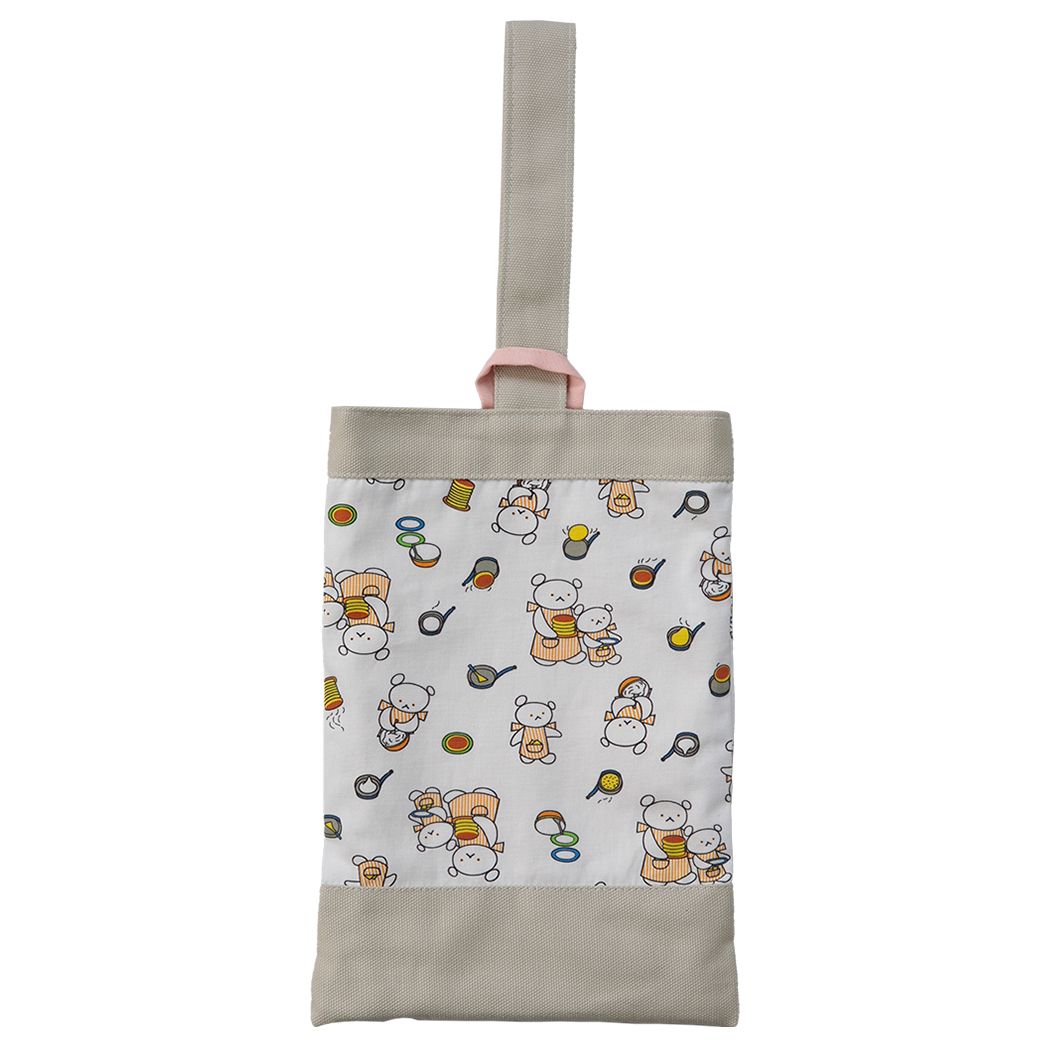 こぐまちゃんえほん シューズバッグ オフホワイト 新入学 絵本キャラクター