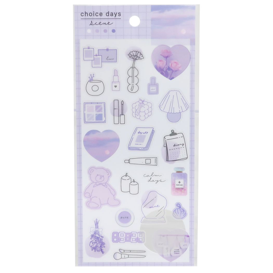 クリアシール チョイスデイズシーン ステッカー ルーム choice days クラックス DECOシール 手帳デコ プレゼント 男の