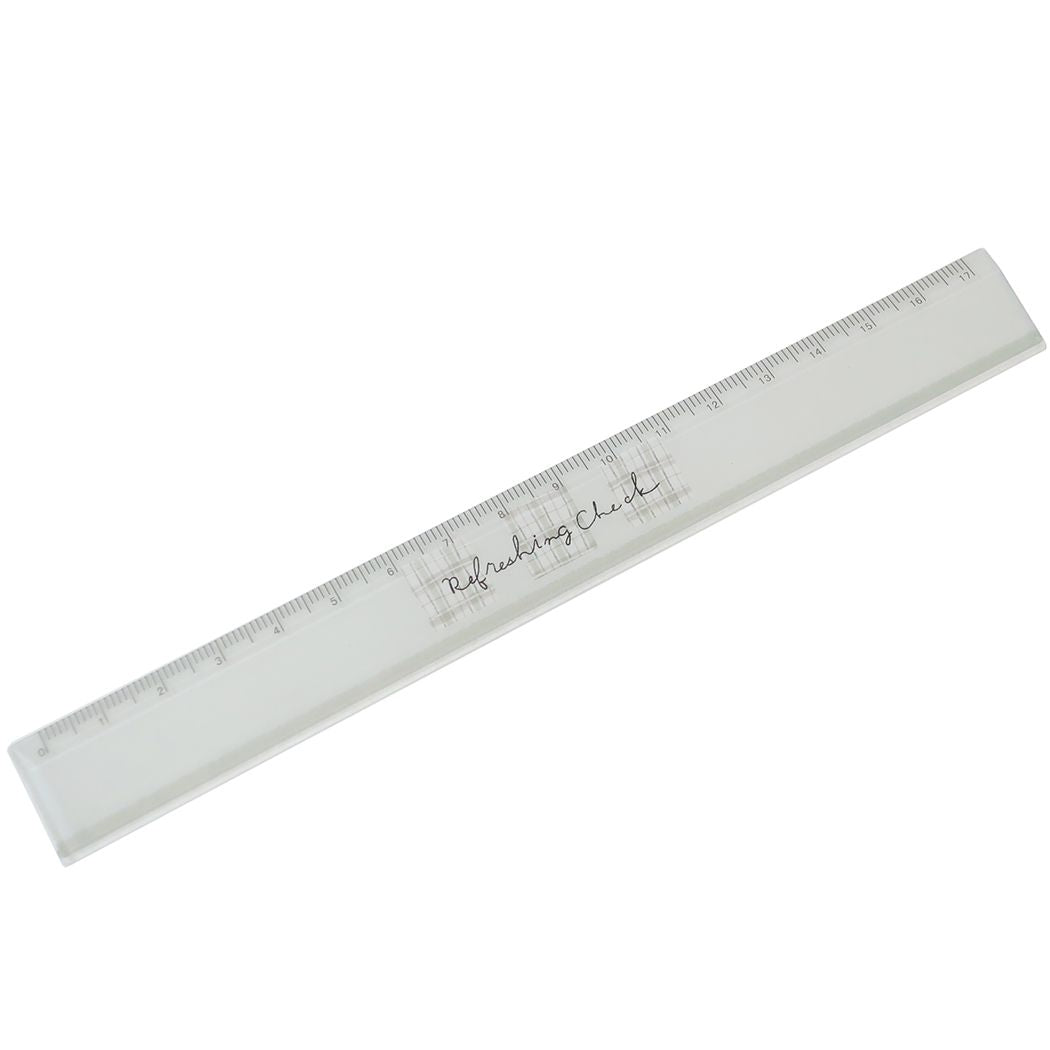 ものさし 定規 スリム 17cm Check チェック スクエアグリーン クラックス 新学期準備文具 プレゼント 男の子 女の子 ギフ