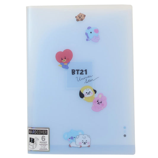 BT21 LINE FRIENDS キャラクター クリアファイル A4 6ポケット カラー ポケットファイル コロコロ クラックス プレゼン