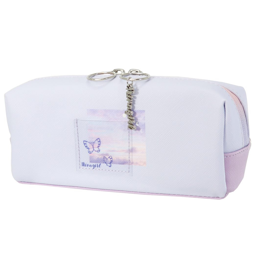 ペンケース グッズ Hinagirl 小学生 中学生 高校生 女の子 シングル BOX ペンポーチ チョウチョ 新入学 プレゼント 男