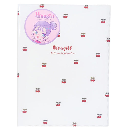 ポケットファイル グッズ Hinagirl 小学生 中学生 高校生 女の子 10ポケット A4クリアファイル チェリー 新入学 プレゼント