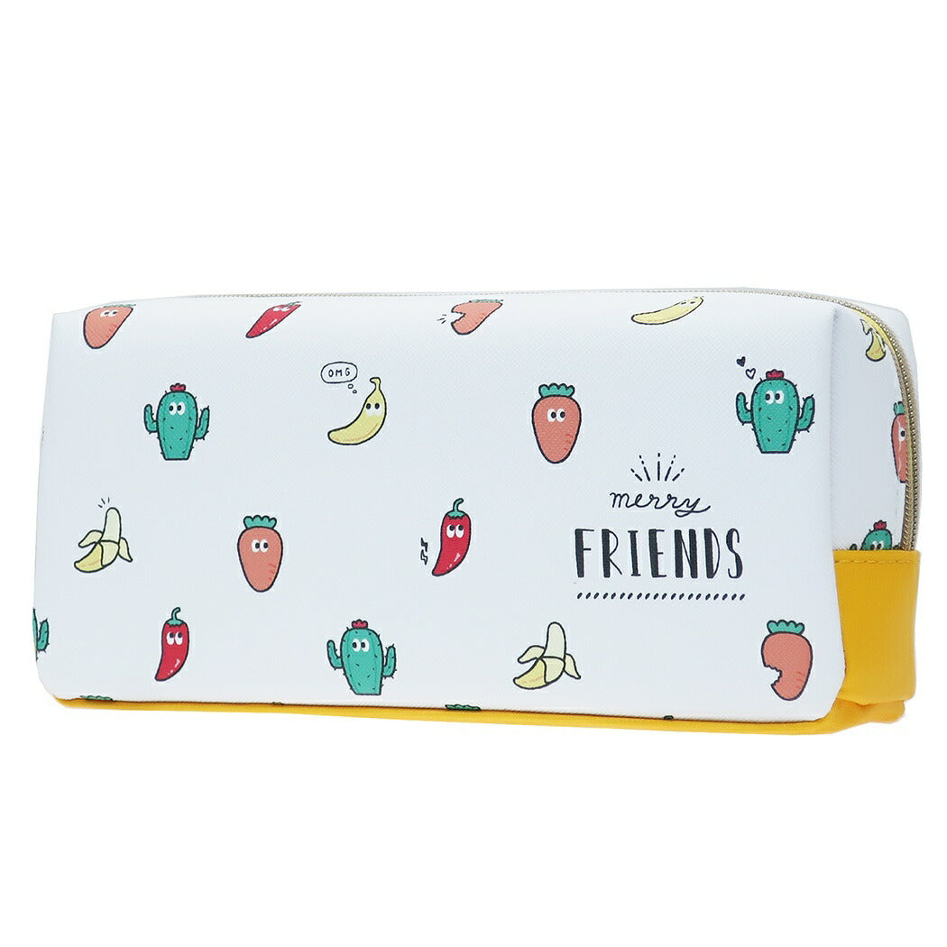 ペンポーチ グッズ ベジフル ツインファスナー ペンケース MERRY FRIENDS かわいい クラックス プレゼント 男