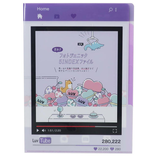 ポケットファイル グッズ 窓あき 5インデックス A4 クリアファイル フォトジェニック LUV TUBE 女子向け プレゼント
