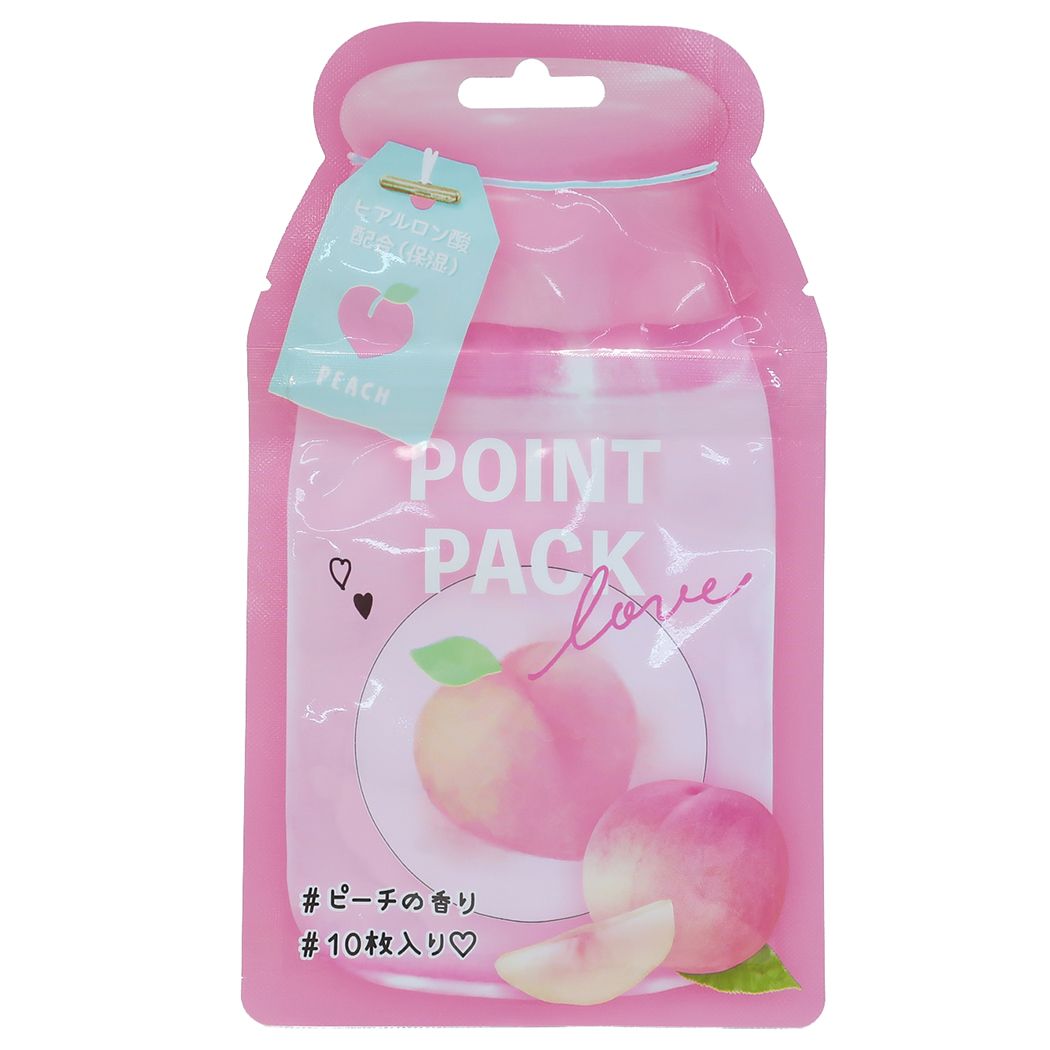ピーチの香り シート状 ポイントパック 10枚入り フェイスパック POINT PACK 保湿ケア コスメ雑貨 プレゼント 男の子 女