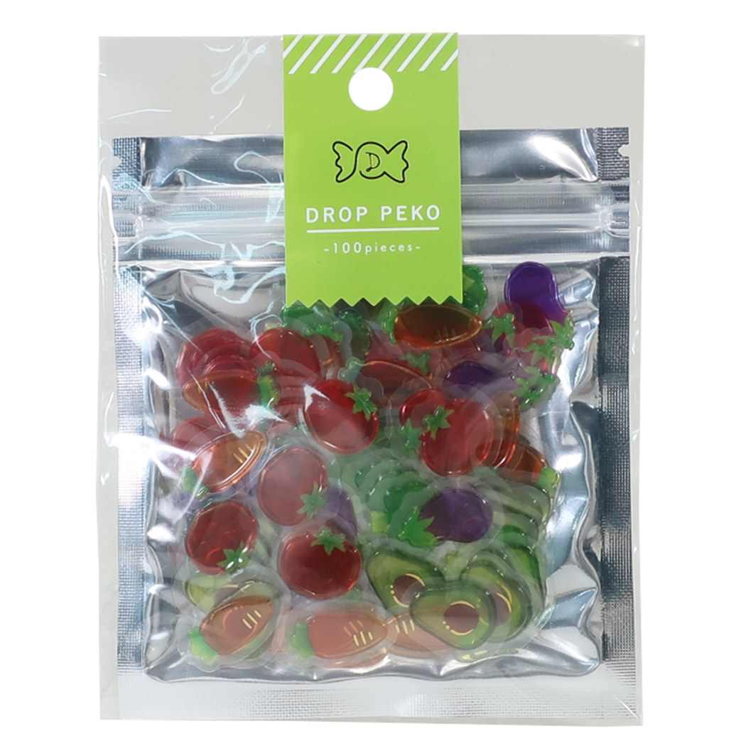 フレークシール DROP PEKOシール とれたてお野菜 クラックス 手帳デコシール プレゼント 男の子 女の子 ギフト