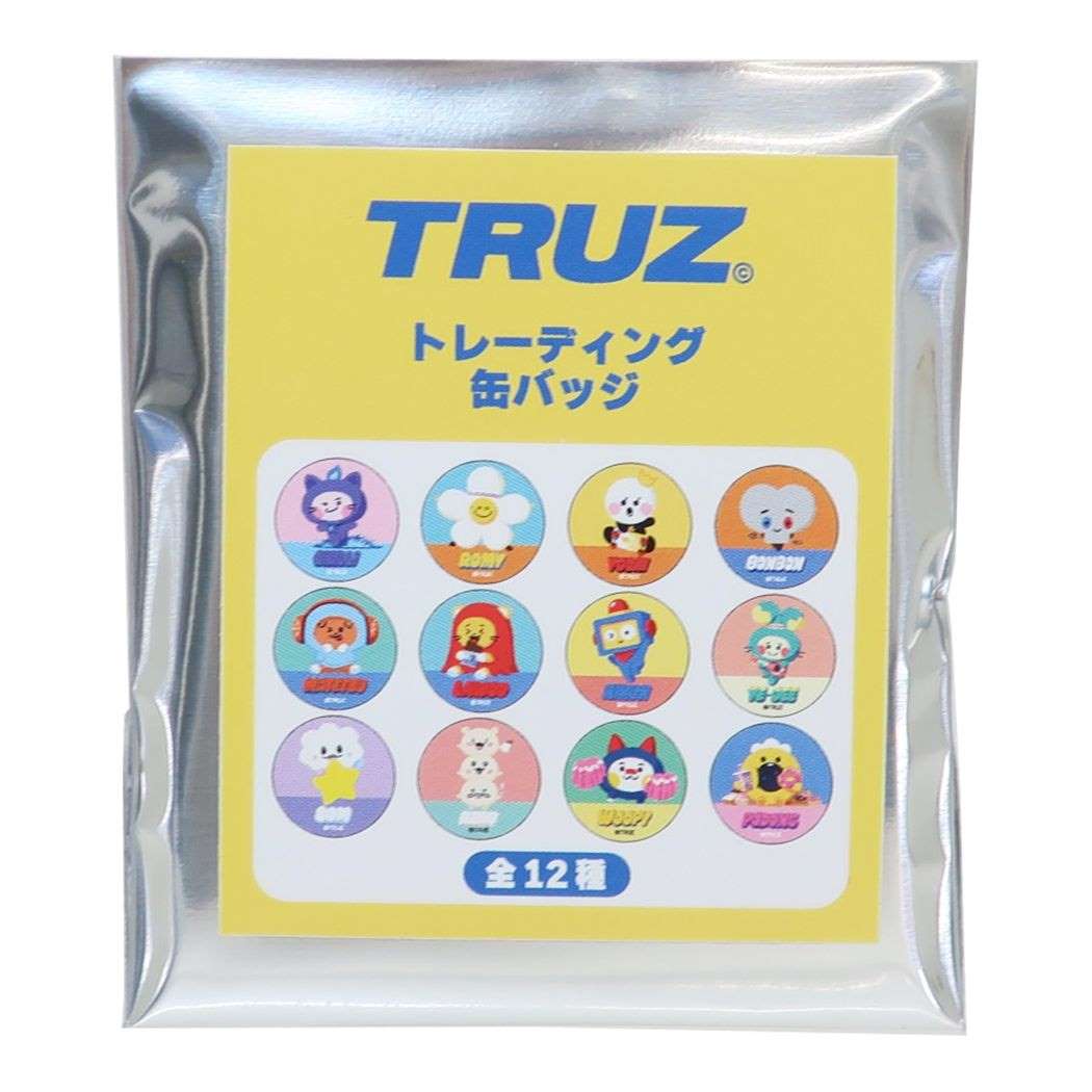 TRUZ 商品 缶バッジ LINE FRIENDS キャラクター トレーディング カンバッジ 全12種 プレゼント 男の子 女の子 ギ