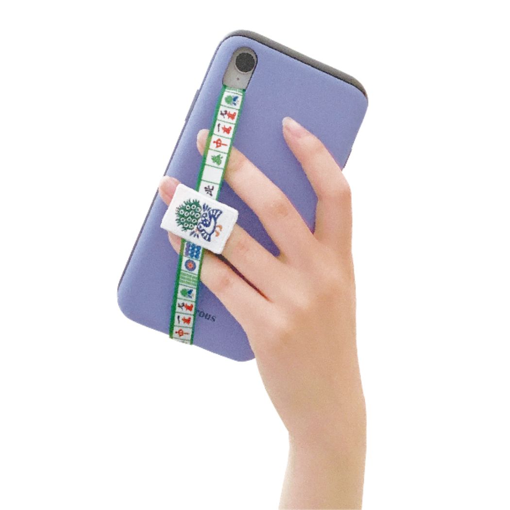 スマホアクセ 麻雀スマホストラップ チュン 小三元 デコレ プレゼント 男の子 女の子 ギフト