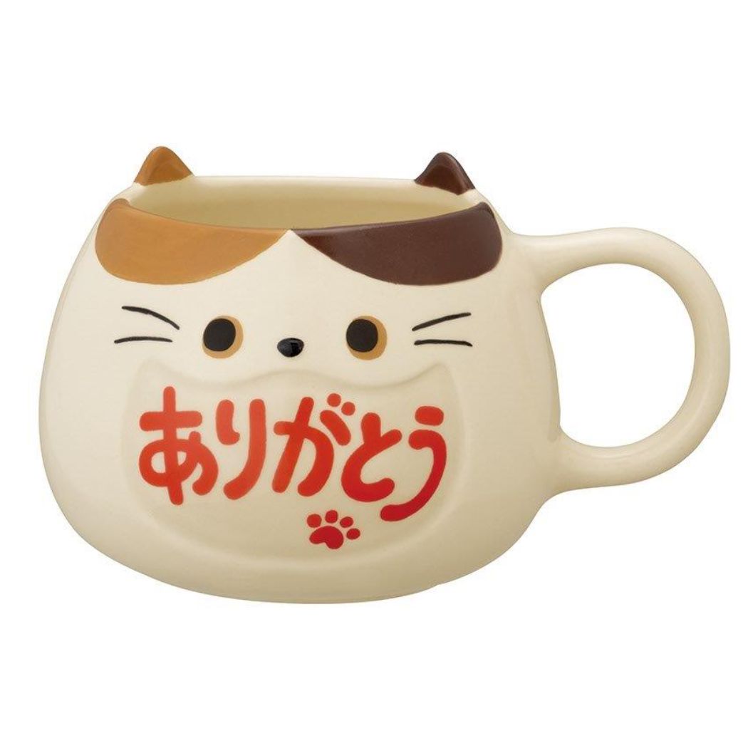 マグカップ ありがとうマグ ねこ デコレ
