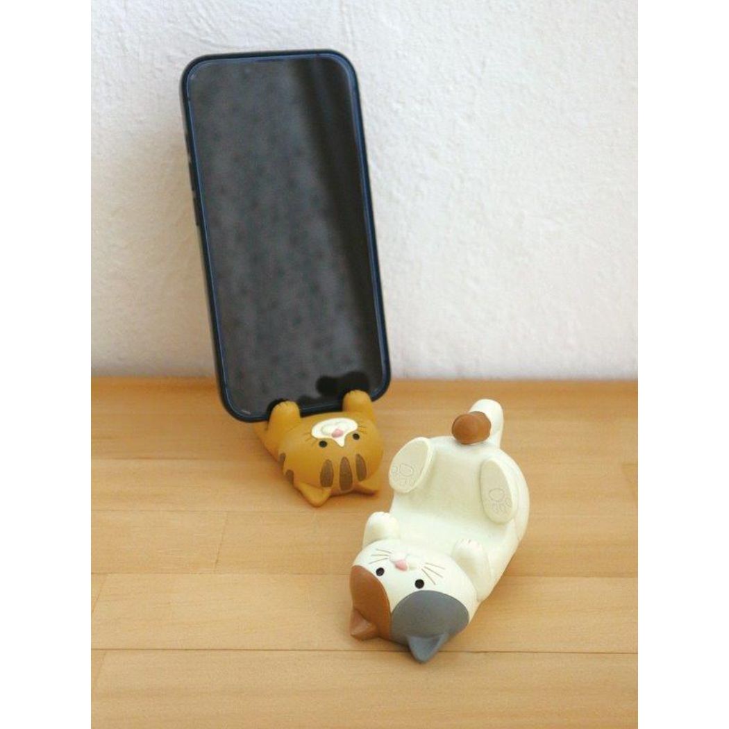 スマホアクセ お卓の猫ちゃん ごろりんスマホスタンド ねこ トラ かわいい プレゼント