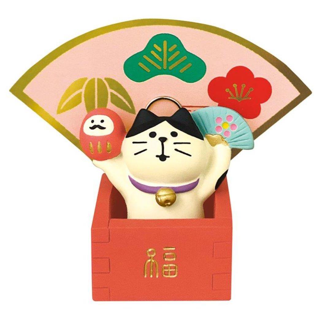 マスコット FUKUMONO concombre ますます開運枡 猫