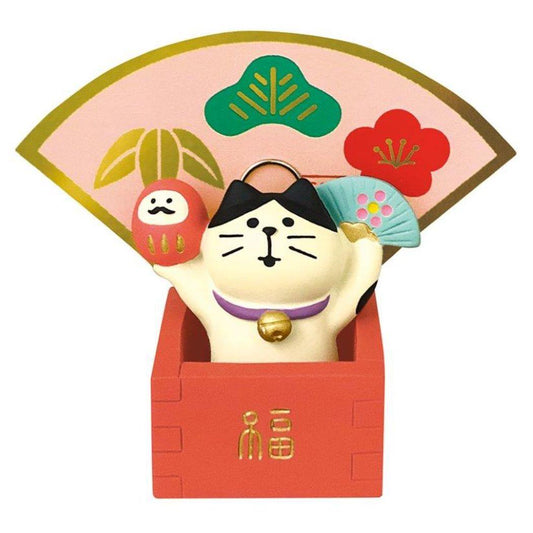 マスコット FUKUMONO concombre ますます開運枡 猫