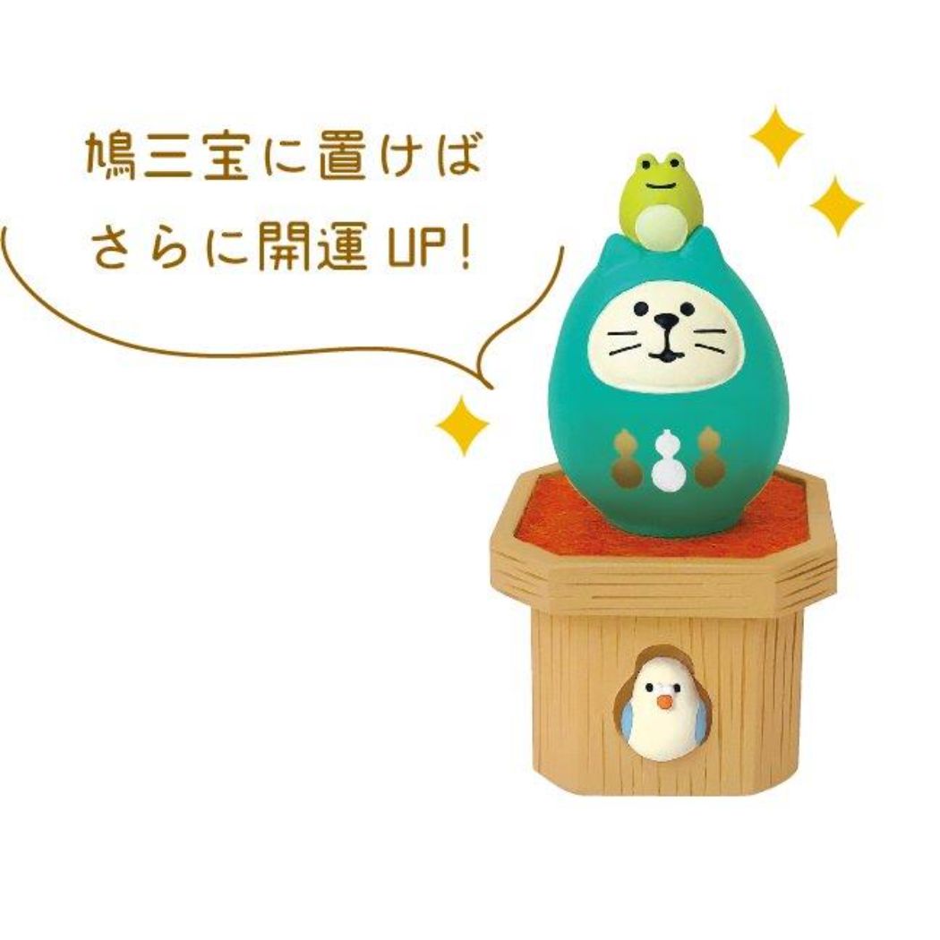 開運カラー猫だるま FUKUMONO concombre マスコット デコレ