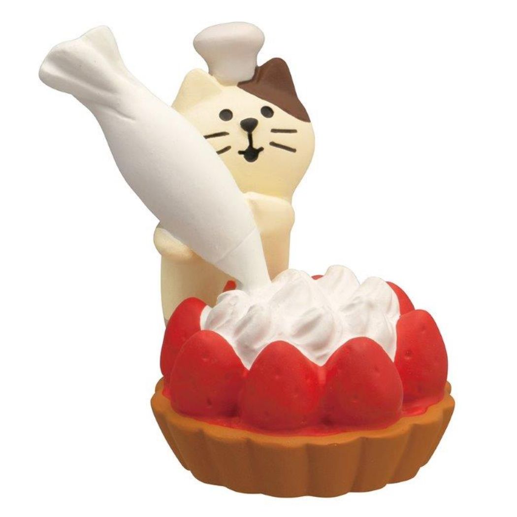 マスコット コンコンファーム とれたていちごカフェ いちごタルト子猫 concombre インテリア かわいい