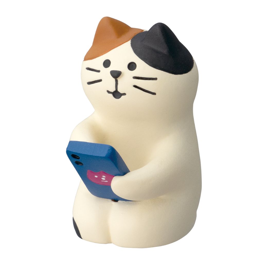マスコット 純喫茶コンブル 裏庭ガーデンカフェ スマホ猫 デコレ プレゼント 男の子 女の子 ギフト