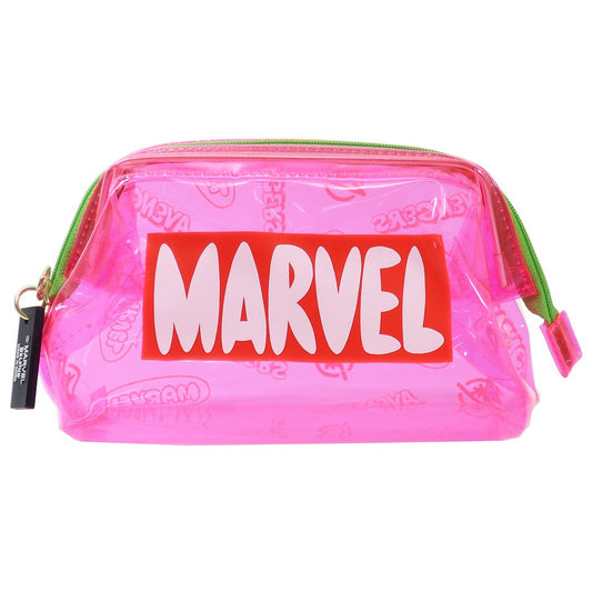 MARVEL がまぐち型 クリア ペンポーチ KAWAIIシリーズ グッズ 筆箱 キャラクター マーベル デルフィーノ 19×11×6.7cmセール