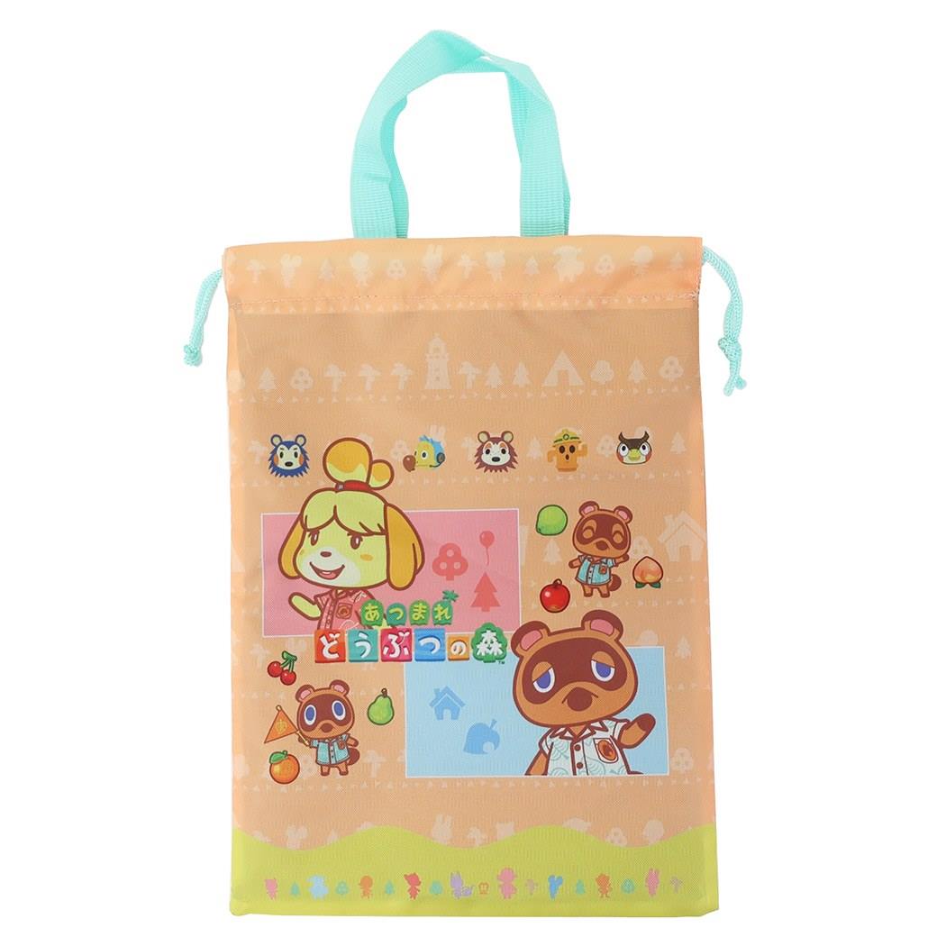 シューズバッグ あつまれどうぶつの森 靴用 巾着袋 新入学 プレゼント 男の子 女の子 ギフト