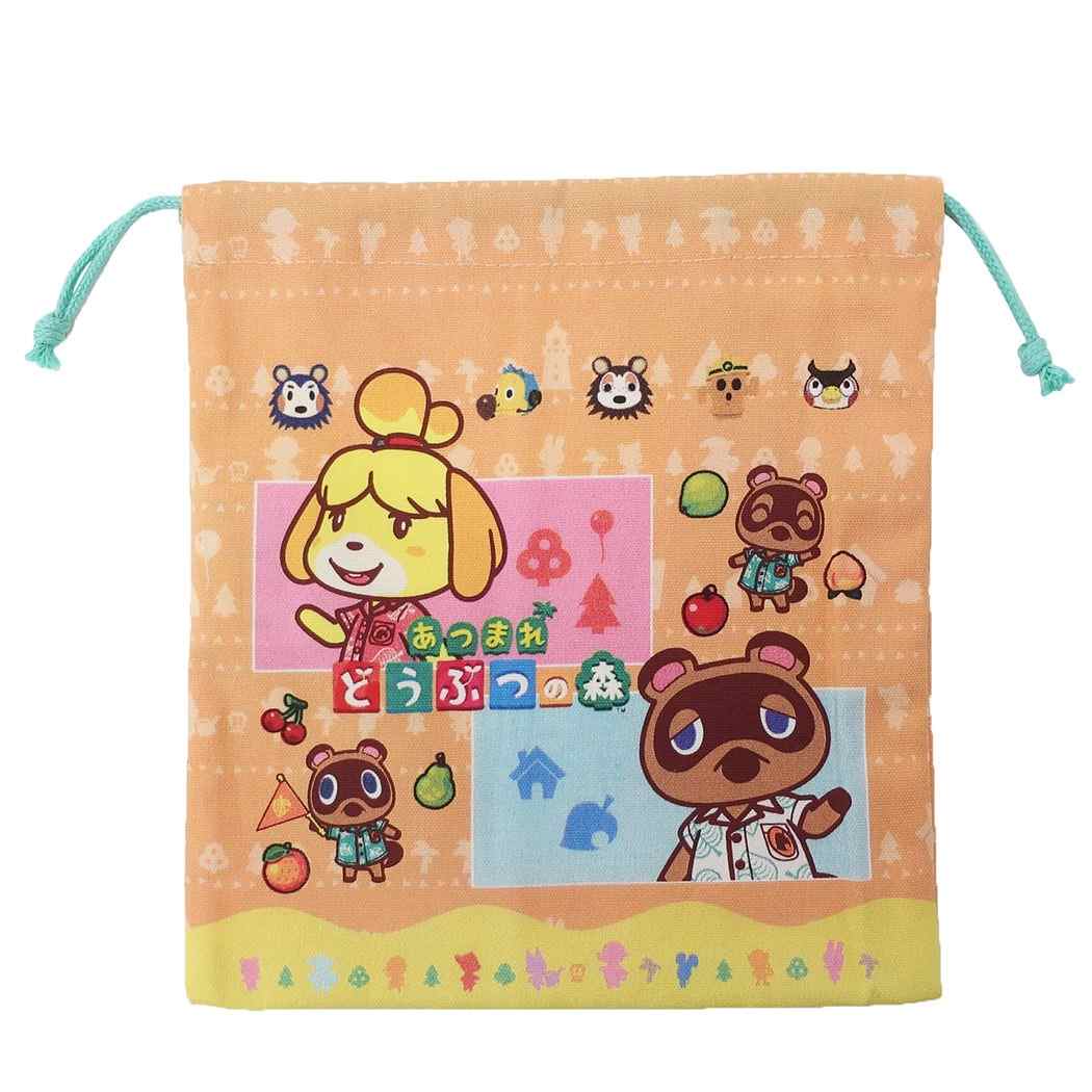 きんちゃくポーチ S あつまれどうぶつの森 巾着袋 サンアート 新入学 プレゼント 男の子 女の子 ギフト