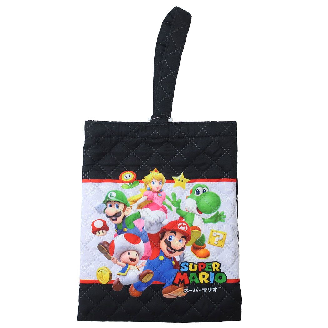 スーパーマリオ グッズ シューズバッグ キャラクター キルトシューズバッグ