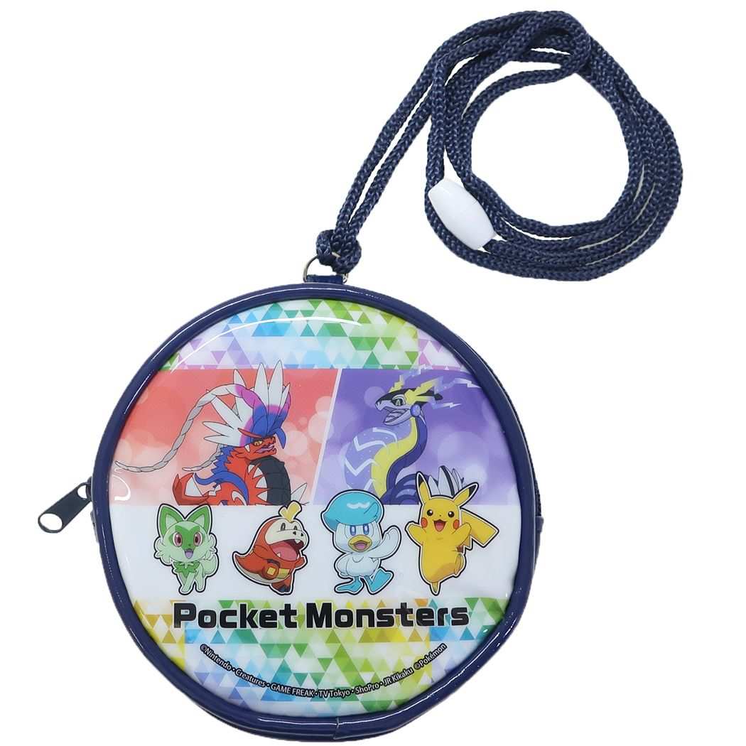 ポケットモンスター キャラクター キッズポシェット 丸型ネックパース ネイビー ポケモン