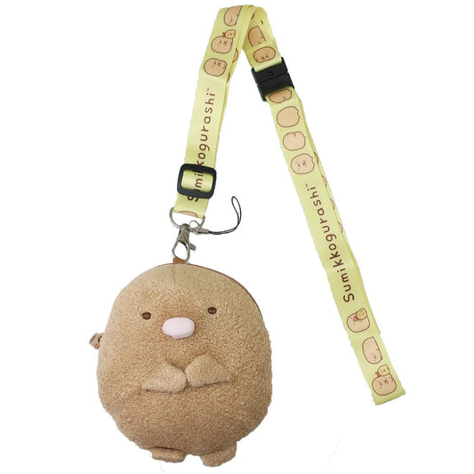 すみっコぐらし ネックストラップ付ぬいぐるみコインケース 小銭入れ とんかつ サンエックス キャラクター プレゼント 男の子 女の子