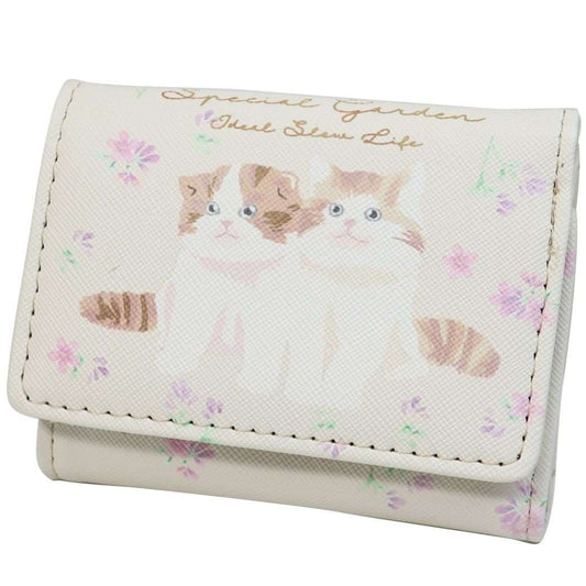 三つ折りコンパクト財布 グッズ ミニウォレット かわいい ネコ プレゼント 男の子 女の子 ギフト