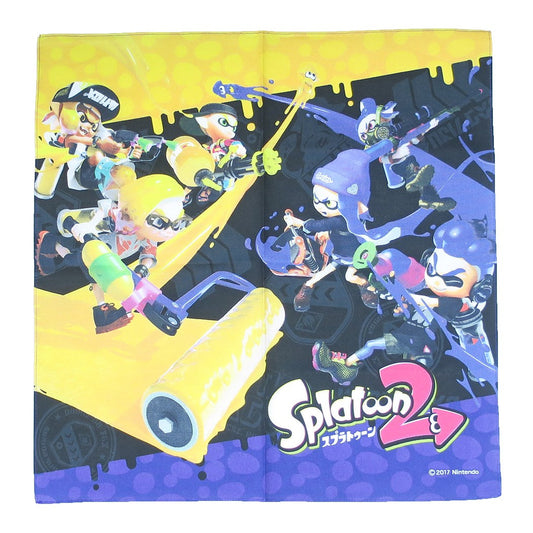 スプラトゥーン 2 コットンナフキン ランチクロス イエローvsパープル グッズ 学童用品 プレゼント 男の子 女の子 ギフト