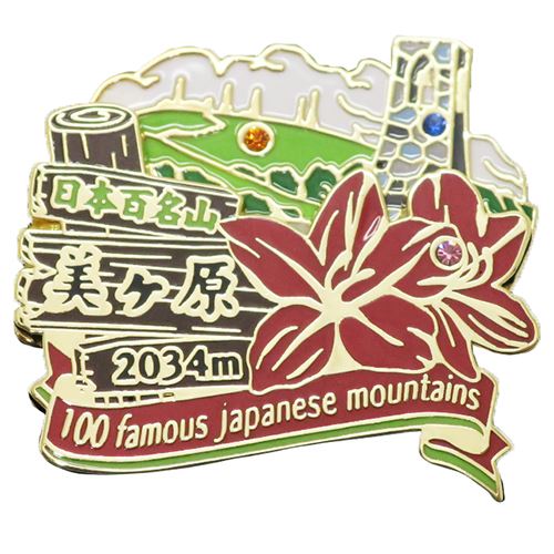 日本百名山 2段 ピンズ ピンバッジ 美ヶ原 エイコー コレクションケース入り トレッキング プレゼント 男の子 女の子 ギフト