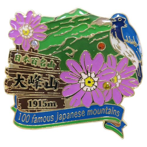 日本百名山 登山 グッズ ピンバッジ 1段 ピンズ 大峰山 エイコー コレクションケース入り プレゼント 男の子 女の子 ギフト