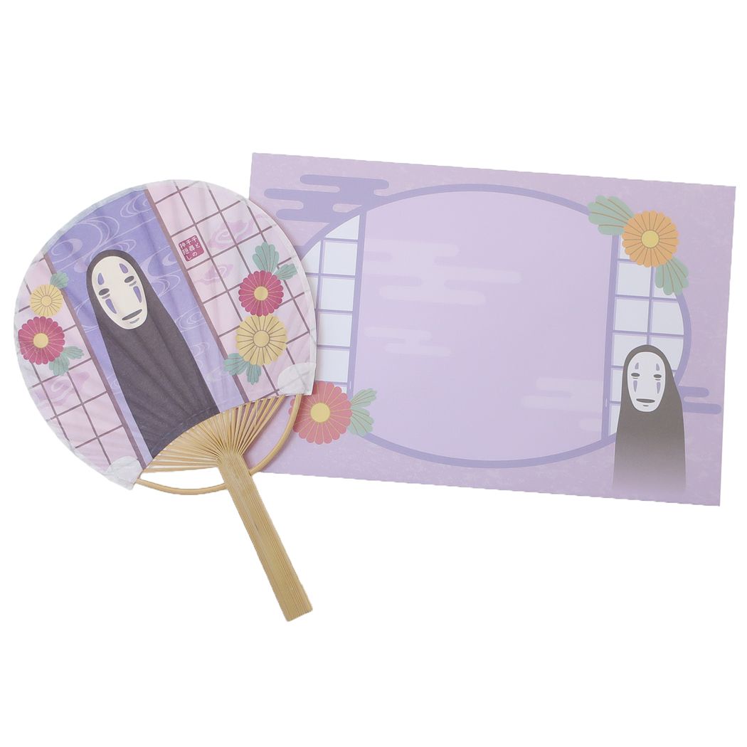 千と千尋の神隠し 竹うちわ豆だより サマーカード カオナシと障子 スタジオジブリ キャラクター
